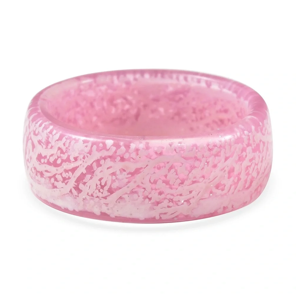 Pink Resin Band Ring